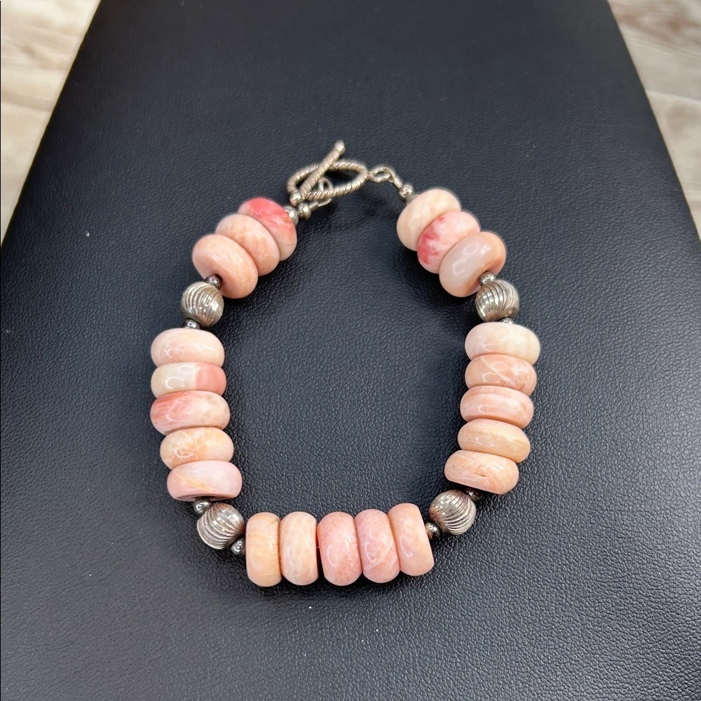 Elegant Pink Opal Beaded Bracelet